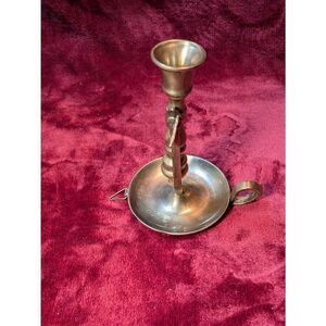 Vintage dual purpose wall sconce or handheld brass candle holder